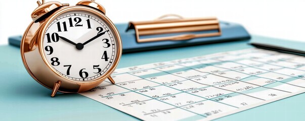 Rose Gold Alarm Clock on Schedule.