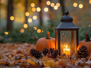christmas decoration with candles and decorations