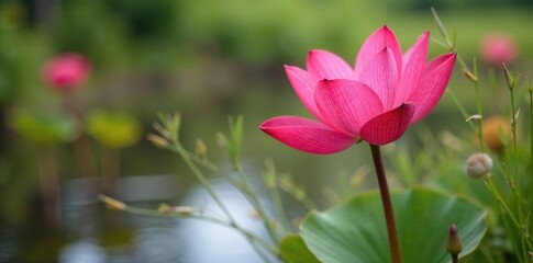 Obraz premium Tarenaya hassleriana in a wetland environment, wildflower, bloom