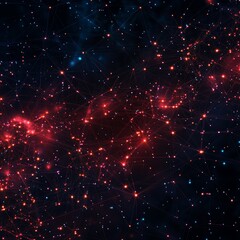 Obraz premium A stunning abstract cosmic background featuring glowing stars and interconnected lines, creating a mesmerizing deep space environment filled with mystery and beauty.