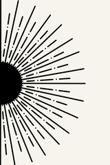 Obraz premium Abstract midcentury art illustration, A colorful abstract painting 