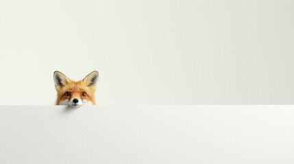 Fototapeta premium Cheerful fox with playful expression and curiosity