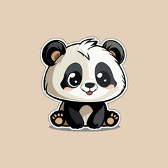 baby panda cute face vector design animal