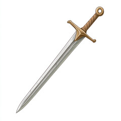 side view of a minimalist sword simple vector