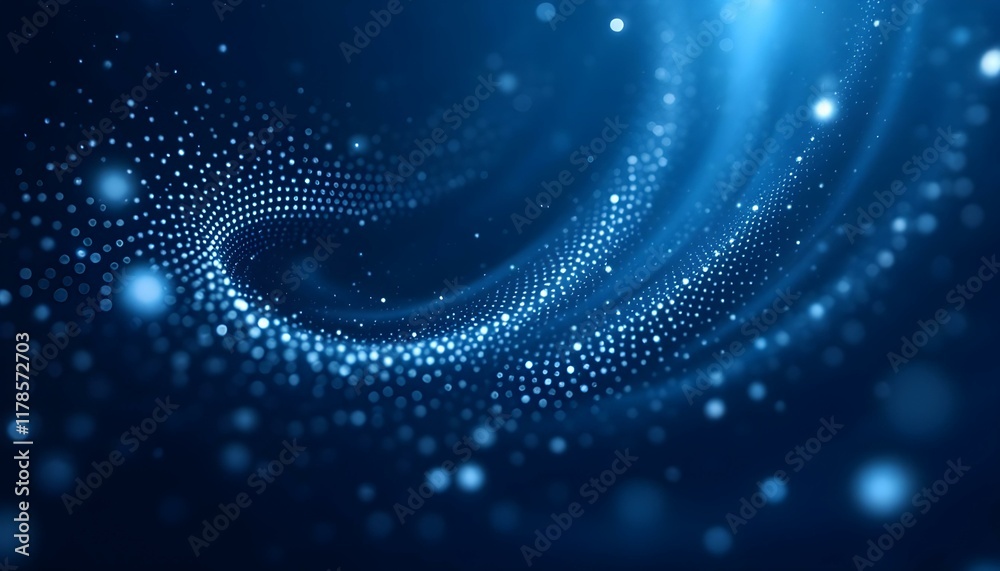 Poster Blue tech finance background abstract pixel element network. Abstract business tech science background. Web3 abstract background with glitch technique. Blue digital futuristic abstract background