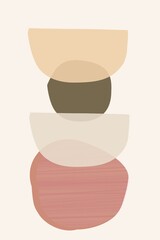 Abstract midcentury art illustration, A colorful abstract painting	
