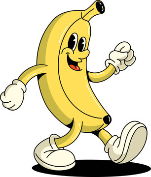 Naklejki Retro Banana Characters