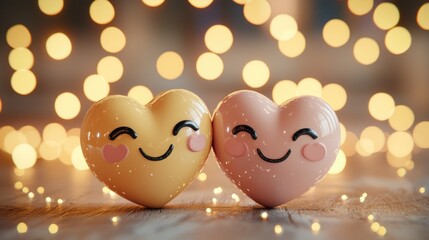 Obraz premium Two Loving Hearts
