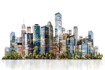 Modern urban skyline architecture landscape