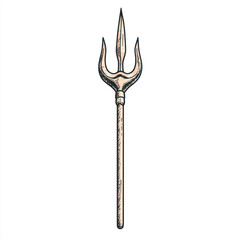 side view of a minimalist trident
