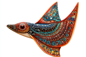 Obraz premium Colorful illustration of decorative fish with intricate patterns and designs