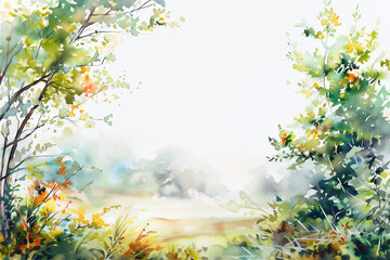 Leaves pattern frame with copy space, version 15