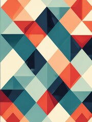 the AI Image Generator, Colorful Geometric Abstract Design Featuring Intersecting