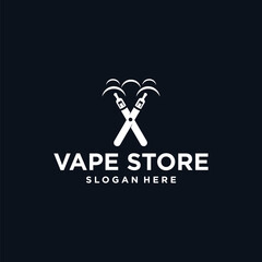 shop logo. E-cigarette shop logo. design for future e-cigarette and logo.