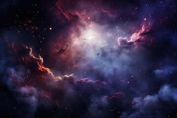 Fototapeta premium Eye catching Colorful outer space Nebula cloud galaxy background