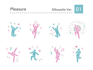 Illustration of a person expressing joy