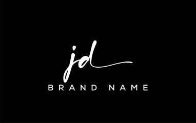 JD letter beauty handwriting vector logo