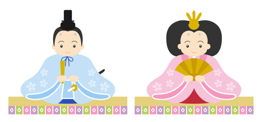 ひな人形のイラスト-1