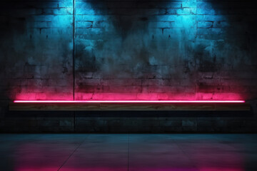 Wonderful neon wall texture background colorful spot light