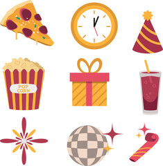 special new year object illustration