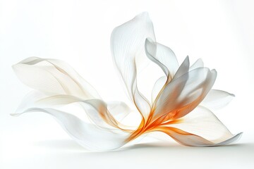 Fototapeta premium Delicate Crocus Petals with Soft Curves and Gentle Flow in Serene Composition