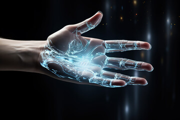 Excellent AI-Human Integration Human Hand Turning into Robot
