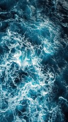 Fototapeta premium Aerial top down view of Deep Ocean ocean outdoors nature.