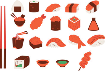 Special sushi food illustration