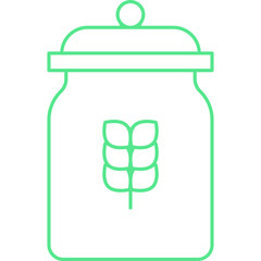 Flour Pot icon single vector illustration