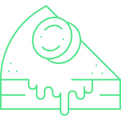 Slice of Cake I icon single vector illustration