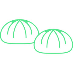 Small Baked Buns icon single vector illustration