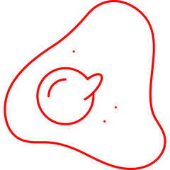 Fried Egg icon single vector illustration