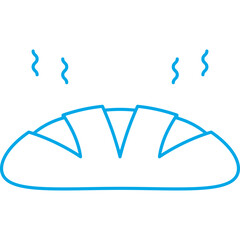 Hot Bread icon single vector illustration
