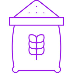 Flour Bag icon single vector illustration