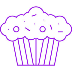 Muffin icon single vector illustration