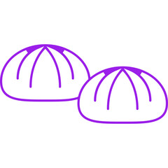Small Baked Buns icon single vector illustration