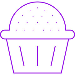 Cupcake icon single vector illustration