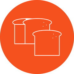 Sliced Bread icon single vector illustration