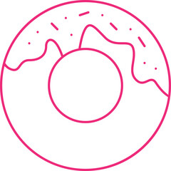 Doughnuts icon single vector illustration