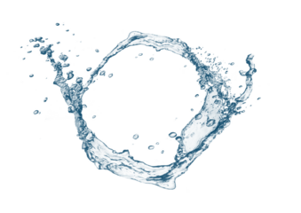 青い波と水しぶきが渦巻く