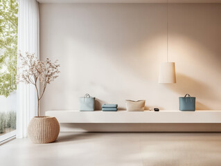 Modern interior design featuring minimalist decor in a serene space