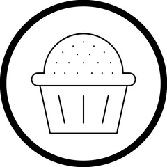 Cupcake icon single vector illustration