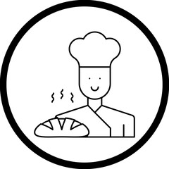 Baker icon single vector illustration