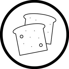 Bread icon single vector illustration