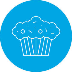 Muffin icon single vector illustration
