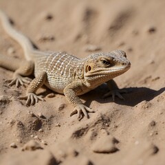 Fototapeta premium The Elusive Camouflage of the Coachella Valley Fringe-Toed Lizard