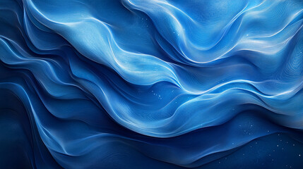 Obraz premium abstract blue background, wavy abstract blue lines in wave shape, data flow concept