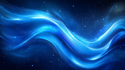 abstract blue background, wavy abstract blue lines in wave shape, data flow concept