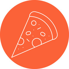 Slice of Pizza icon single vector illustration