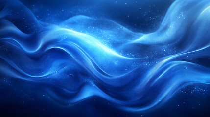 Obraz premium abstract blue background, wavy abstract blue lines in wave shape, data flow concept